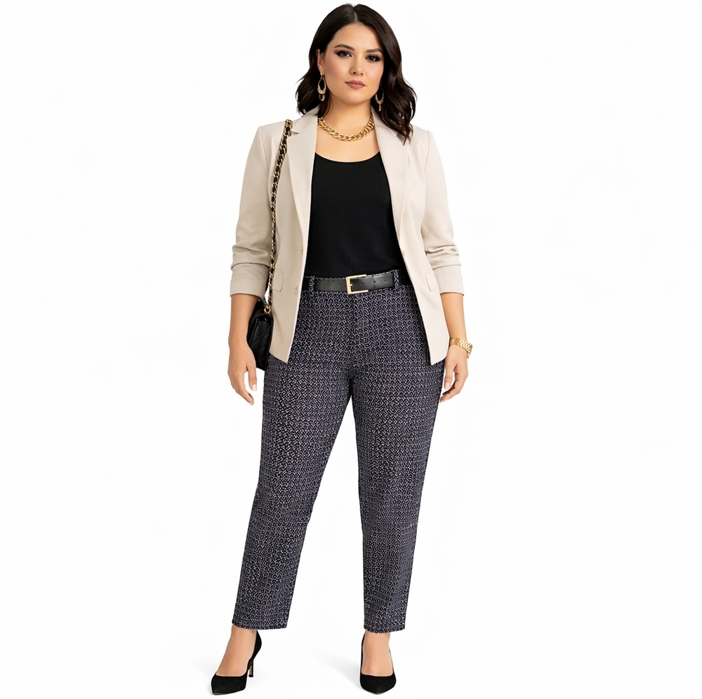 RAFAELLA Size 10 Comfort Collection Straight Leg Career Casual Stretch Knit Pant